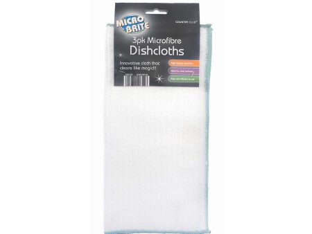 Micro Brite Microfibre Dishcloths (3 Pack) Online now