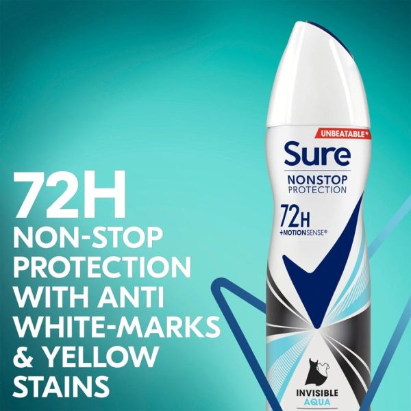 Sure 72 Hour Invisible Aqua Anti-perspirant Deodorant 250ml Cheap