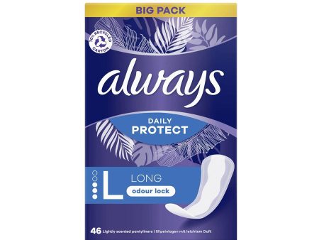 Always Daily Protect Panty Liners Long (46 Pack) For Cheap