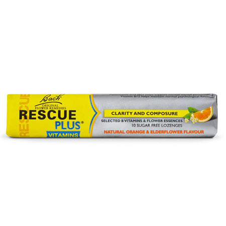 Rescue PLUS Vitamins Sugar Free Lozenges: Orange & Elderflower (10 Lozenges) Hot on Sale