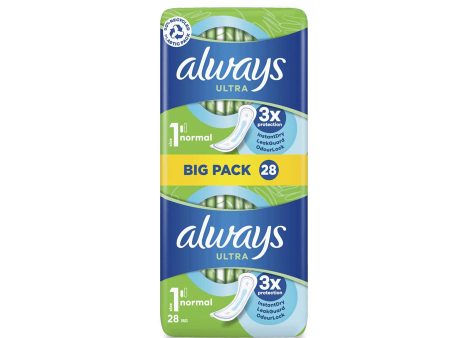 Always Ultra Sanitary Towels Normal - Size 1 (28Pack) For Cheap