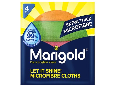 Marigold Let It Shine! Microfibre Cloths (4 Pack) For Cheap