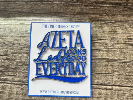 Zeta Lady Looks Good Lapel Pin on Sale