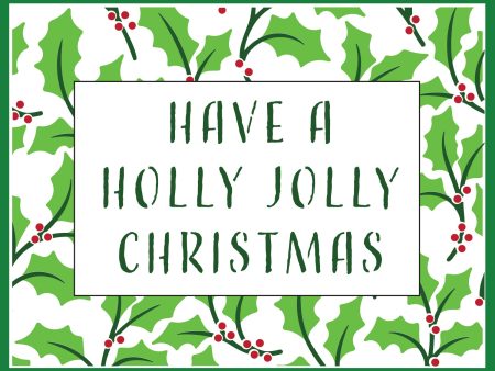 TCW6053 Layered A2 Holly Background Stencil For Sale